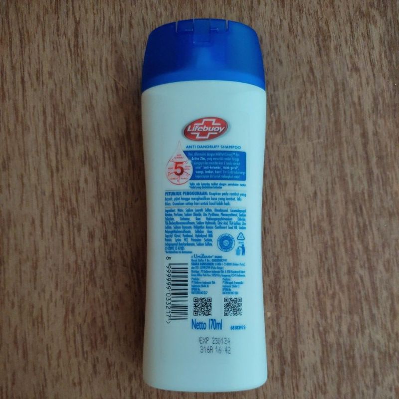 Shampoo lifebuoy anti ketombe 170ml.