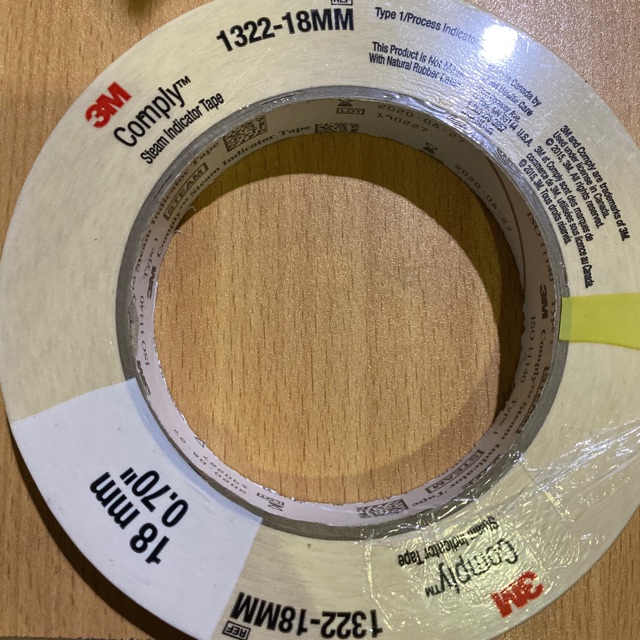 Indikator Tape 3M Autoclave Pita Seteril Size 18 mm x 55 M tipe 1322