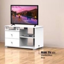 Meja TV Minimalis 80cm - Rak Serbaguna - Rak TV Topas dengan Laci - Medan