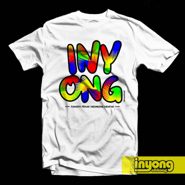 Kaos Distro Unik Ngapak Budaya Jawa Lucu Oblong Branded Keren Berkualitas Inyong Pelangi