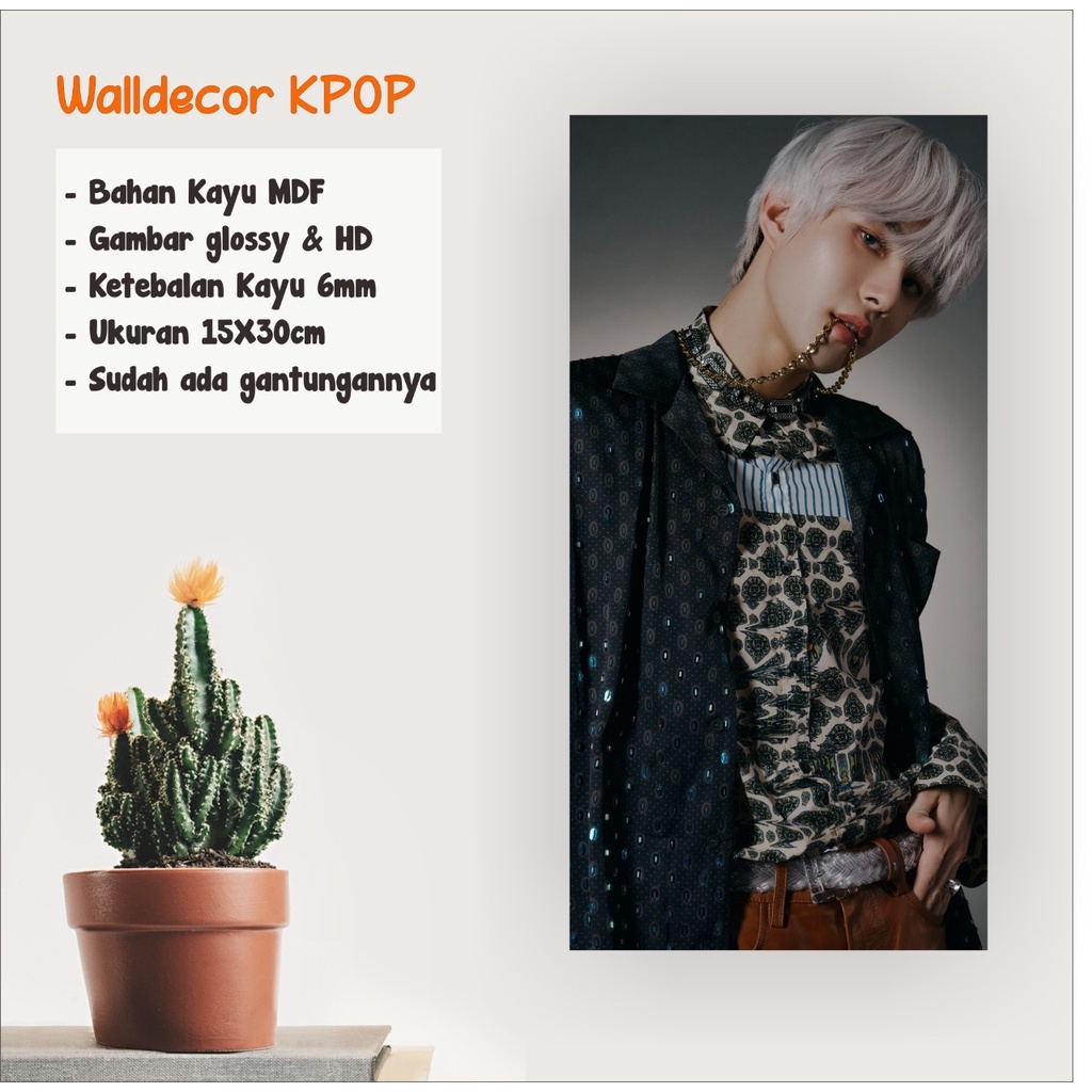 WALLDECOR NCT 127 JUNGWOO FAVORITE UKURAN 15X30 CM WALL DECOR POSTER  KAYU HIASAN DINDING KPOP