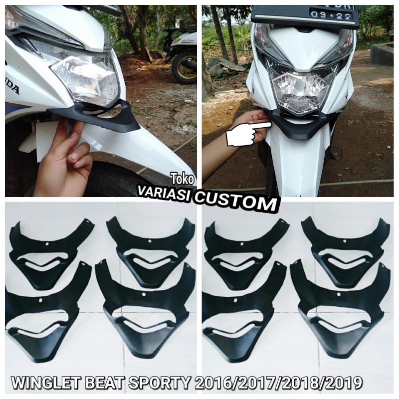 Winglet Beat Fi esp new 2016 sampai 2019 Sayap Beat fi new Aksesoris variasi custom fiberglas