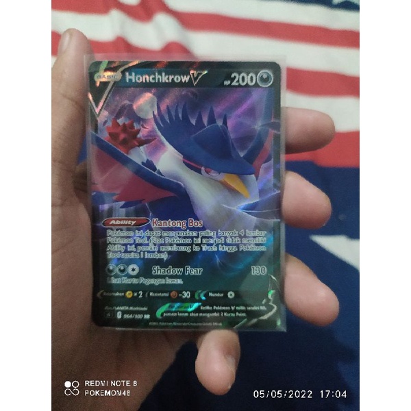 Kartu pokemon Bahasa Indonesia honchkrow v rr