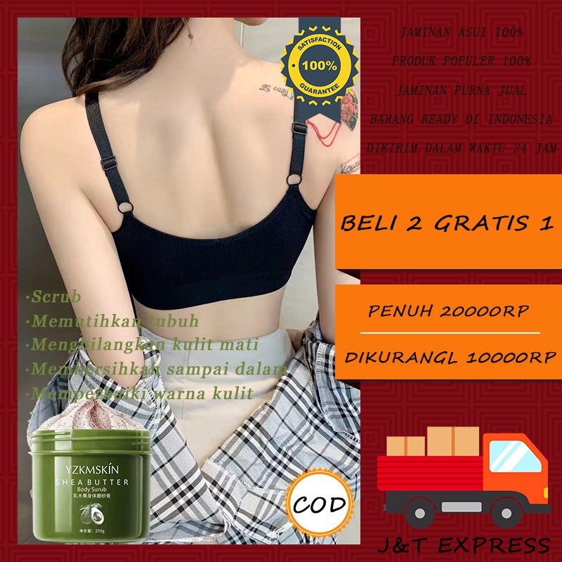 [100% Asli ] ✪Produk resmi✪YZKMSKIN shea Whitening exfoliating body scrub Lulur pemutih Scrub badan 