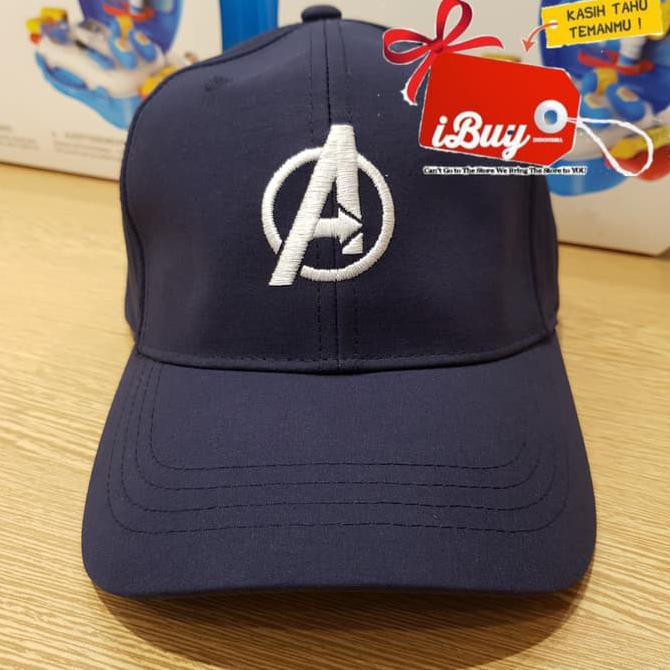 Miniso Cute Marvel Avenger Topi Baseball Hat Snapback All Blue Dongker Fashion Pria | Topi Pria |