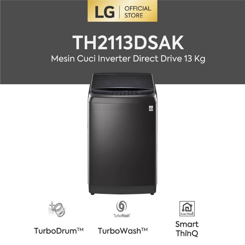 MESIN CUCI LG 1 TABUNG 13 KG TH 2113 DSAK
