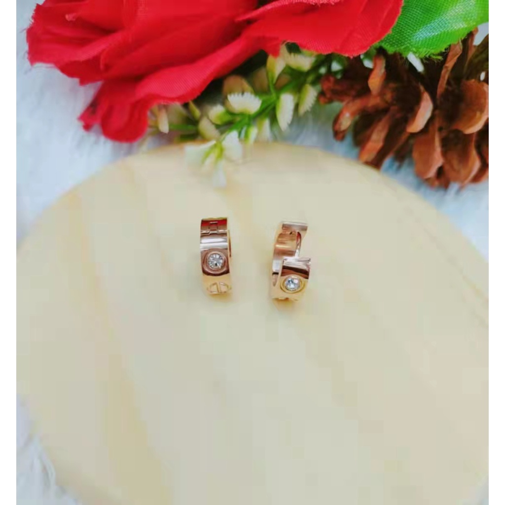 Anting Titanium Permata Perhiasan Fashion B101,102