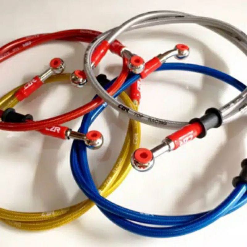 Selang Rem Depan Belakang variasi Serat Carbon Warna Model TDR 60cm 100cm 130cm Universal Motor Beat