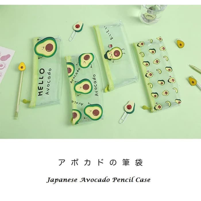 

TP0070 Tempat Pensil Japanese PVC Avocado / Tempat Kosmetik - hand up