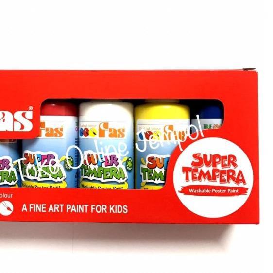 

✥ Washable Finger Paint 5 warna Cat Non Toxic FAS Super Tempera ATK942FS ♣