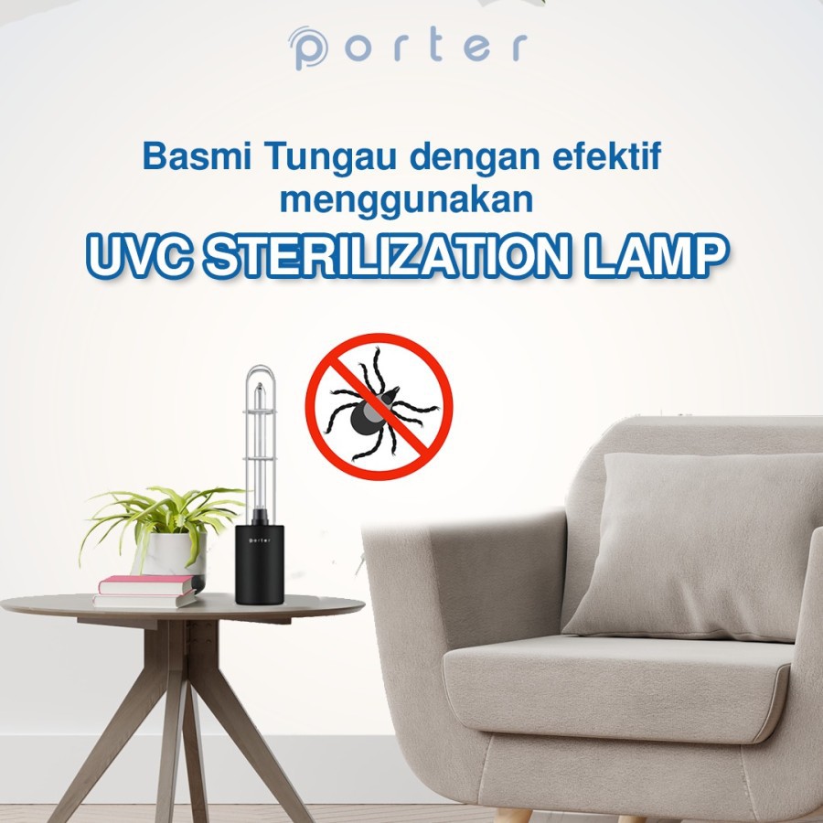 ELEK148 LAMPU STERILIZER PORTER 2IN1 OZONE UVC STERILIZER LAMP P002