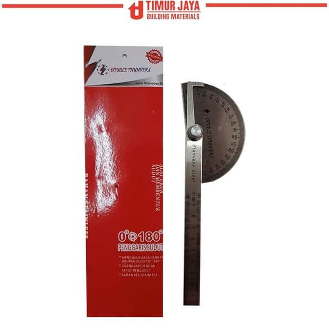 

THUNDER Penggaris Protractor Stainless Busur Derajat 10 cm half Round