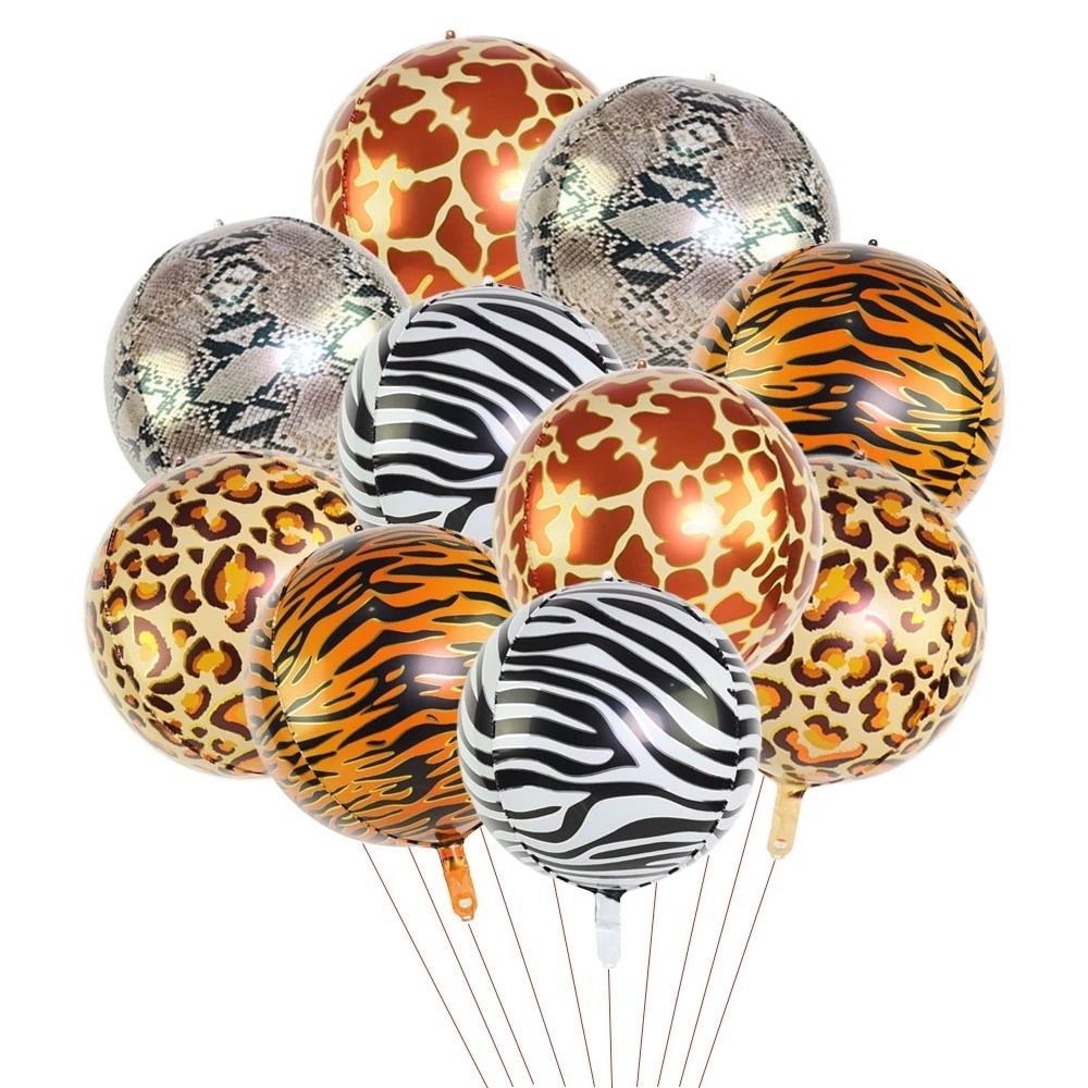 18 Inch Cartoon Animal Aluminum Foil Balloon/Birthday Party Party Decoration Striped Aluminum Film Ball