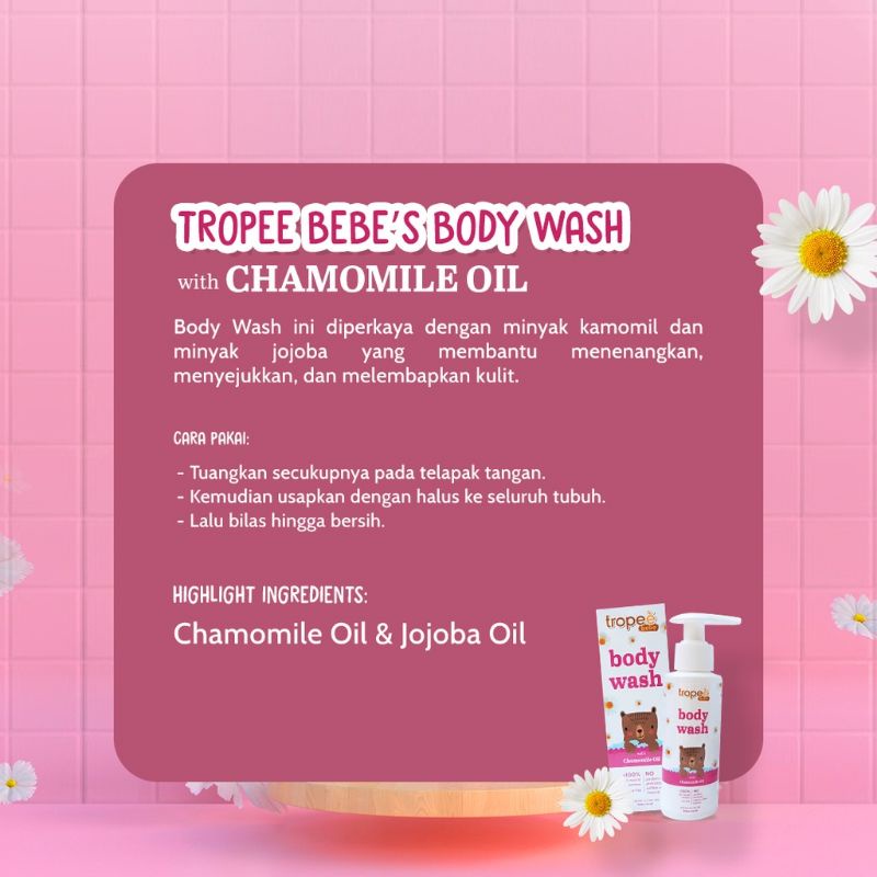 Teopee Bebe Shampoo &amp; Body Wash 100ml - Tropeebebe Shampo Bodywash Baby Sampo Sabun Mandi Bayi Newborn