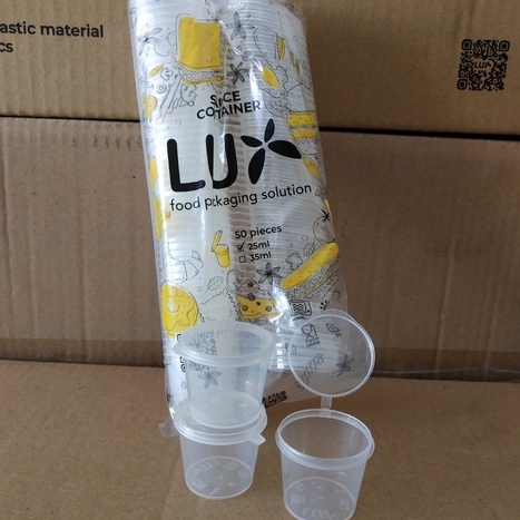 Tempat Saos Plastik Cup Sauce / Saus / Sambal Sauce Container Lux 25ml