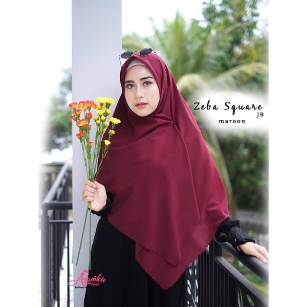 hijab segiempat laser / zeba square by azamka / hijab segiempat jumbo
