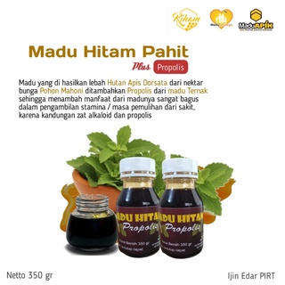 

Madu Apik Hitam Pahit Propolis 350g