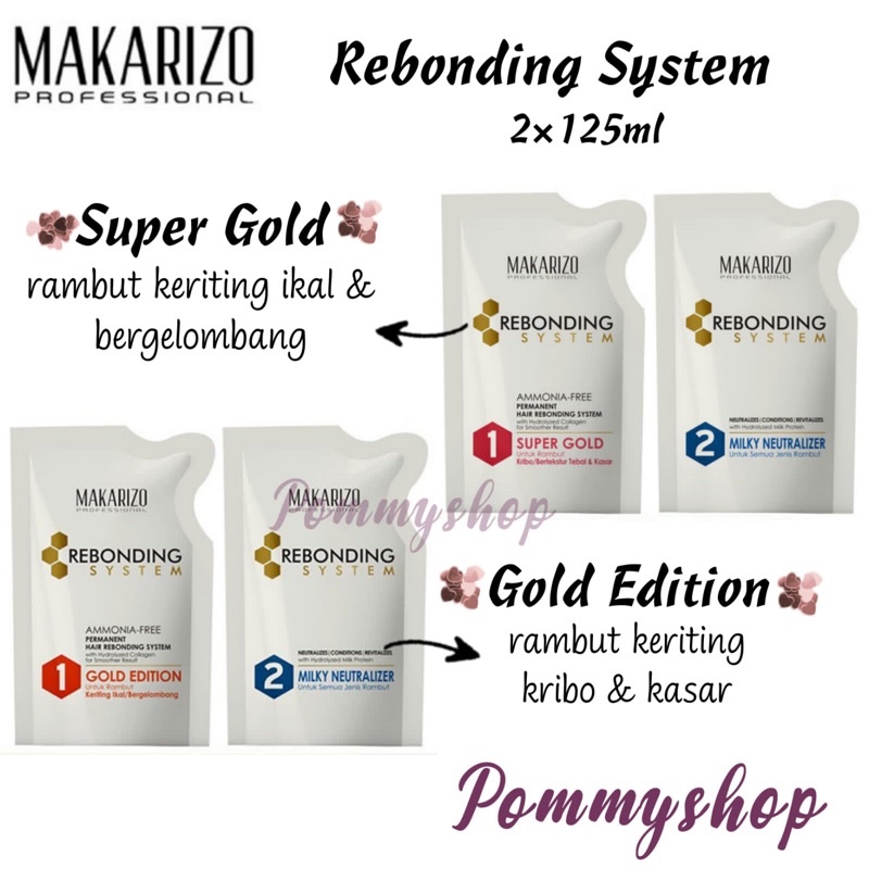 Makarizo Professional Rebonding System Kit Gold Edition &amp; Super Gold