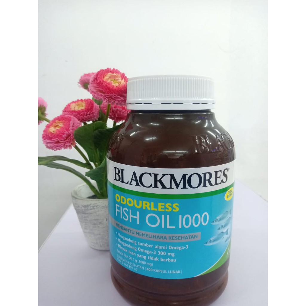 Blackmores Odourless Fish Oil 1000mg // isi 400 kapsul