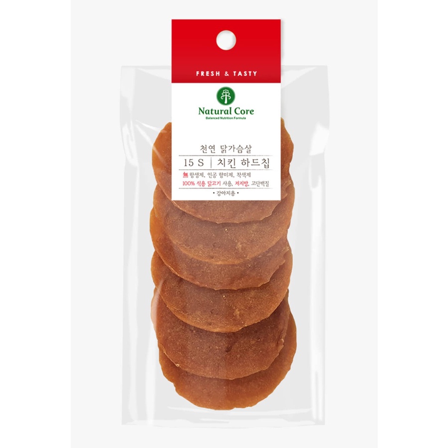Natural Core Chicken Breast Hard Chips -Dog Jerky Snack Cemilan Anjing