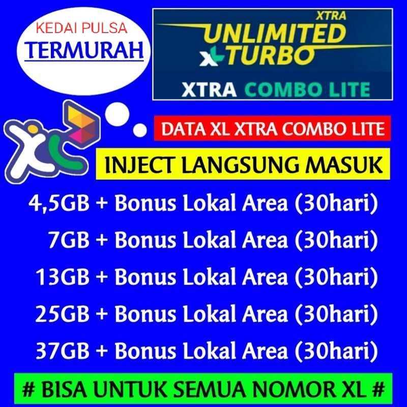 PAKET INJEK XL KUOTA XTRA COMBO LITE MURAH