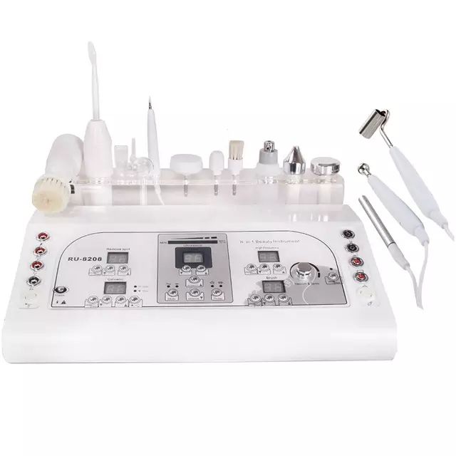 alat facial 8 fungsi 8in1 galvanic hf brush ultrasound oxygen spray dll