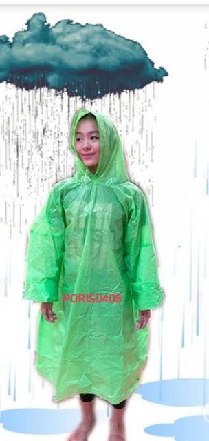 JAS HUJAN PLASTIK CAP &quot;BAMBU&quot; (MODEL PONCHO)