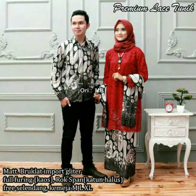 SHOPASHOP SOLO - Busana muslim Premium lace tunik kebaya brukat baju kekinian batik couple btc solo