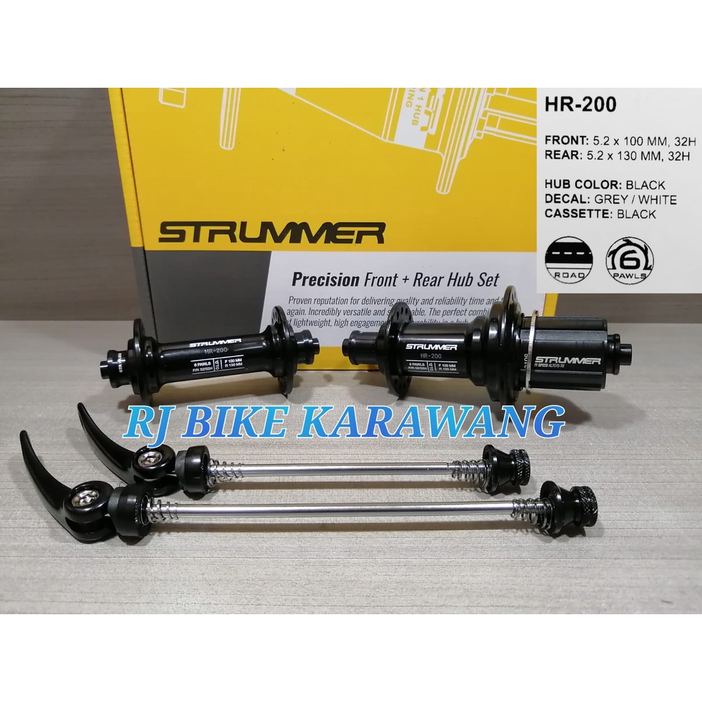 HUB BALAP STRUMMER HR-200 HR200 HR 200 ROAD (32/32H, 6 PAWLS) SUPER RINGAN