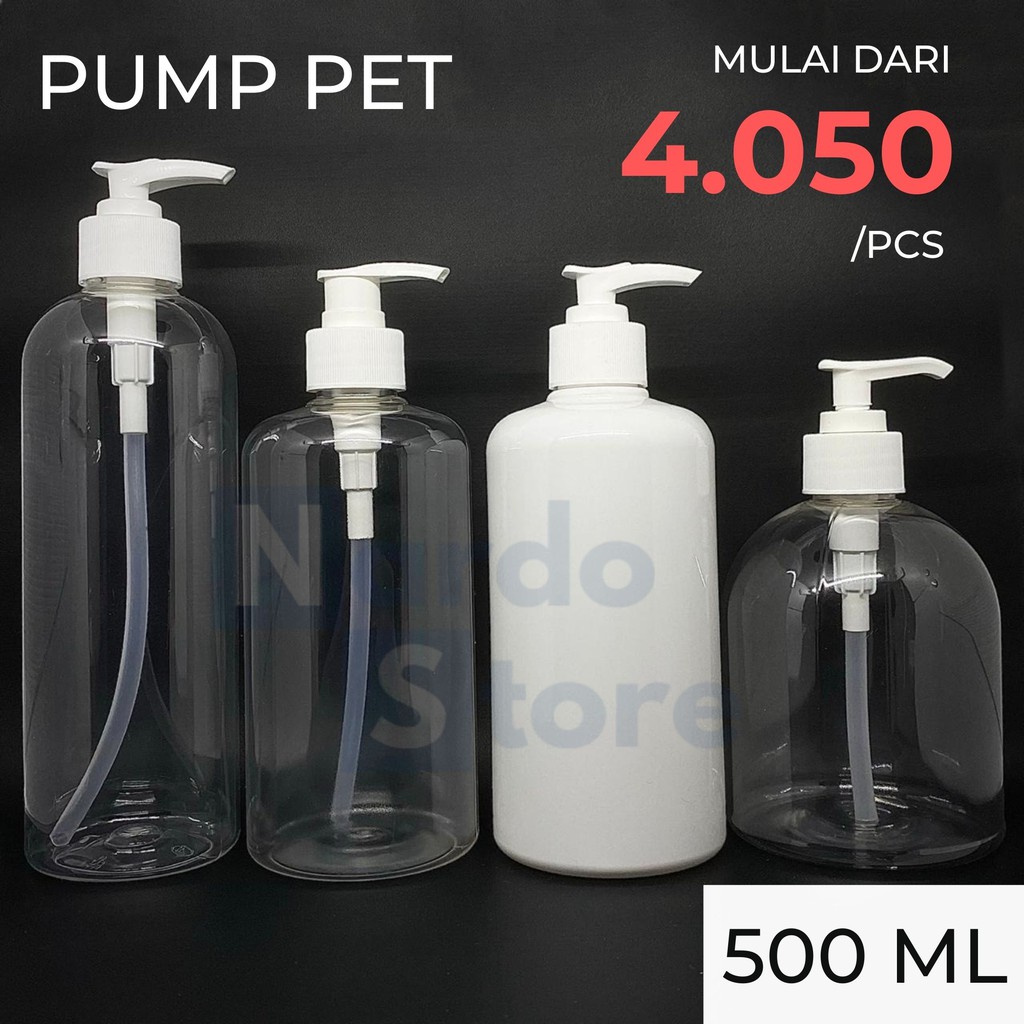 Botol PET Pump 500ml Hand Sanitizer, Hand Soap, sangat tebal dan kuat