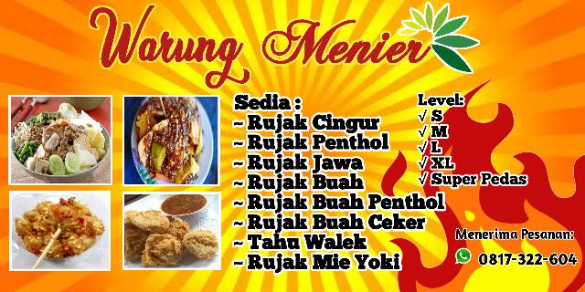 Banner Rujak  Manis desain  spanduk keren