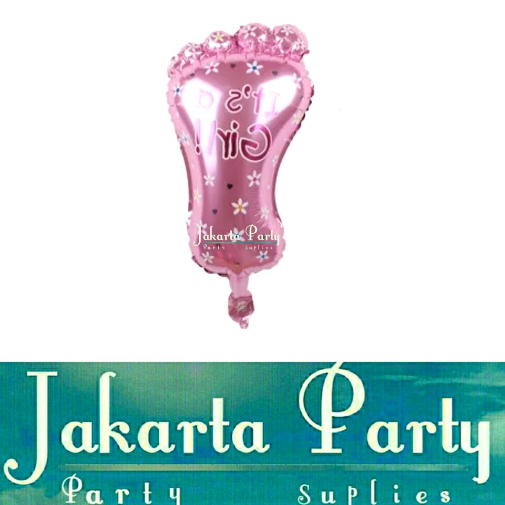 Balon Foil Foot Baby Girl Mini / Balon Kaki / Balon baby Shower