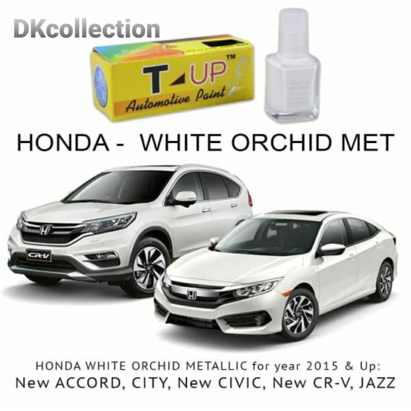 T-Up cat oles mobil honda white orchid contoh cat white orchid mobil honda sample cat putih honda