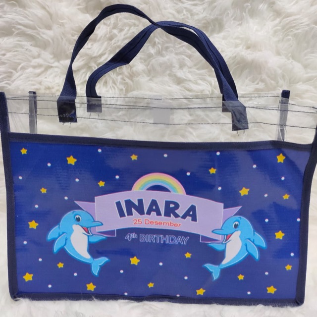 

Tas ultah kantong mika unicorn jumbo