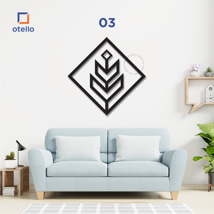 Wall Sticker Modern Pattern Stiker Akrilik Timbul Dekorasi Rumah Keren