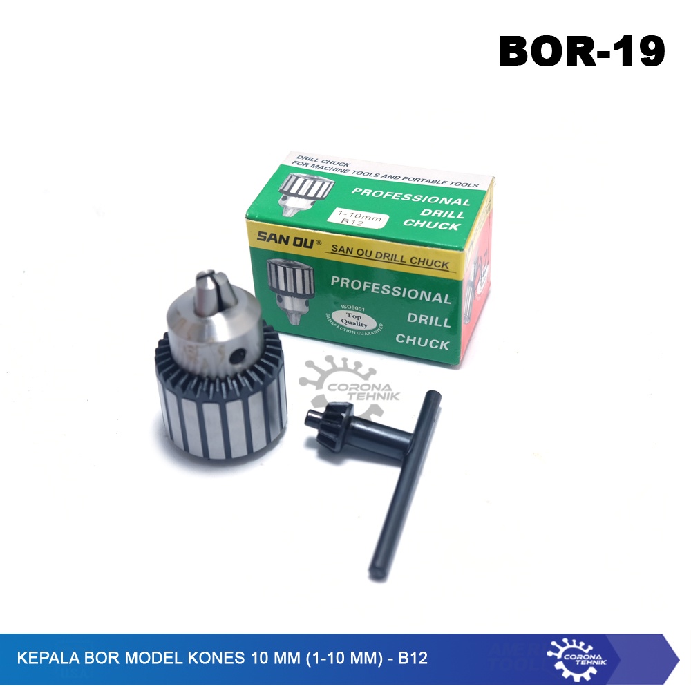 B12- Kepala Bor Model KONES 10 mm (1-10 mm)