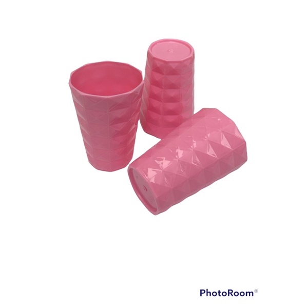 Gelas plastik pink tebal