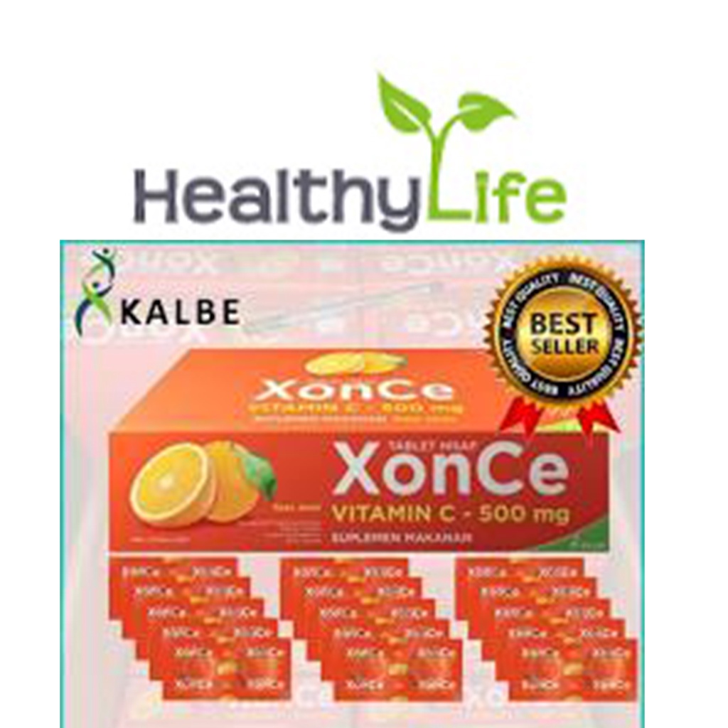 XONCE tablet hisap vitamin C 500mg BOX isi 50x2=100 tablet ORIGINAL