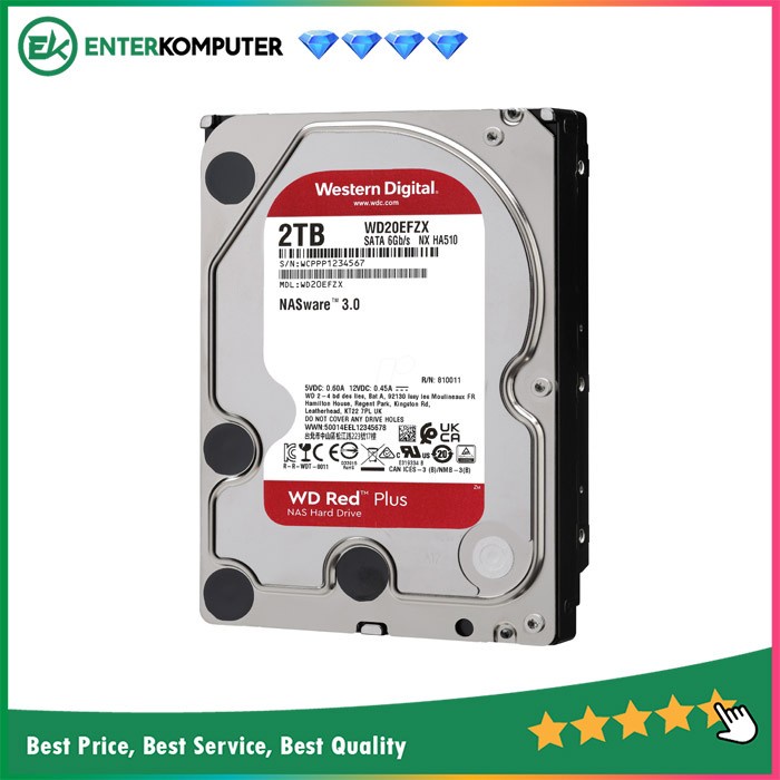 WDC 2TB SATA3 128MB - Red Plus - WD20EFZX / HDD 2TB