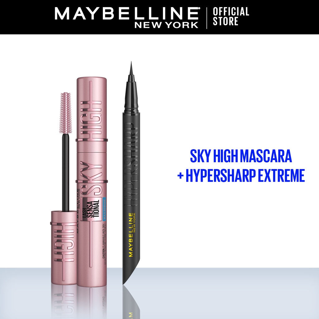 Maybellline Sky High Mascara + Hypersharp Extreme Liner Black