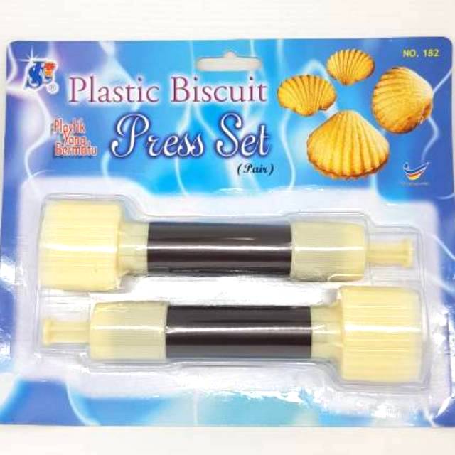 2 pc cetakan nastar kerang tekan press dorong semprit plunger kue kering biskuit 182 biscuit pump