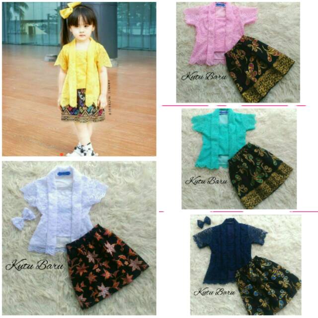 Kebaya anak kutu baru setelan batik rok batik anak modern cantik anggun lucu simpel