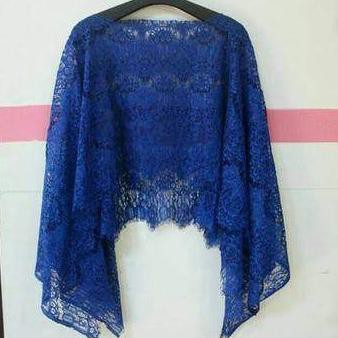 Cape outer brokat polos