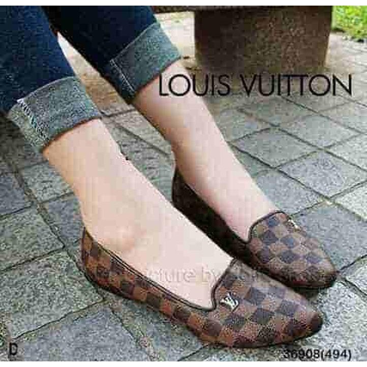 Flat Shoes Wanita Slip On LV BM61 Murah Berkualitas