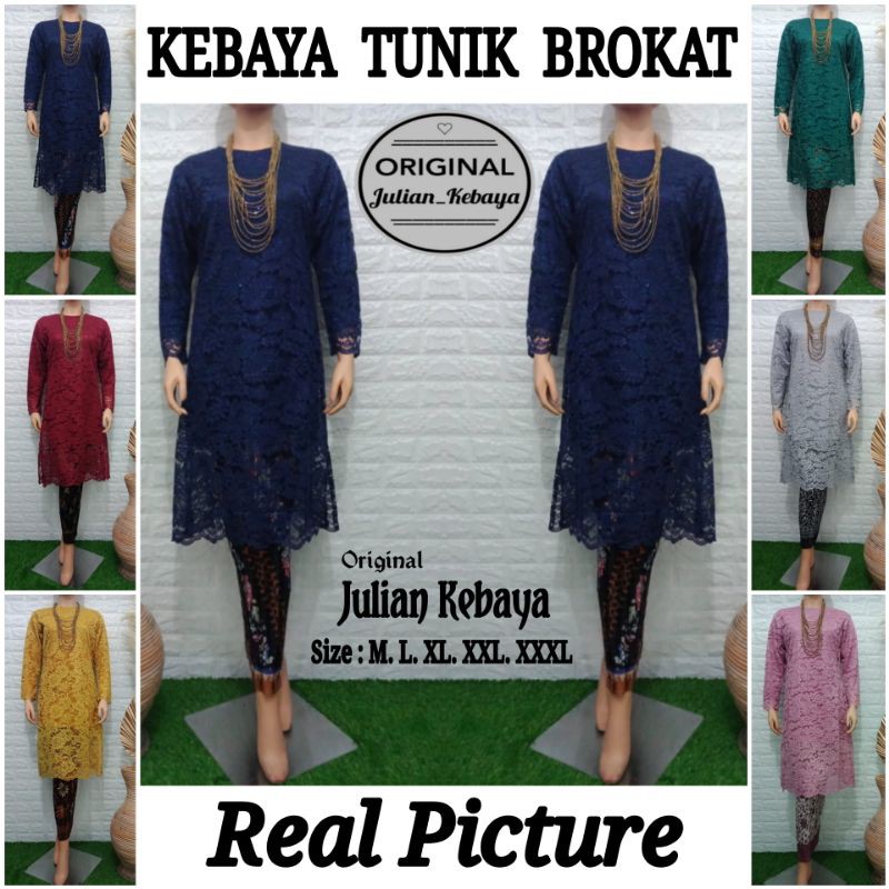 SETELAN KEBAYA BROKAT TUNIK / KEBAYA / KEBAYA BRUKAT / KEBAYA BROKAT SET ROK PLISKET JUMBO / TUNIK