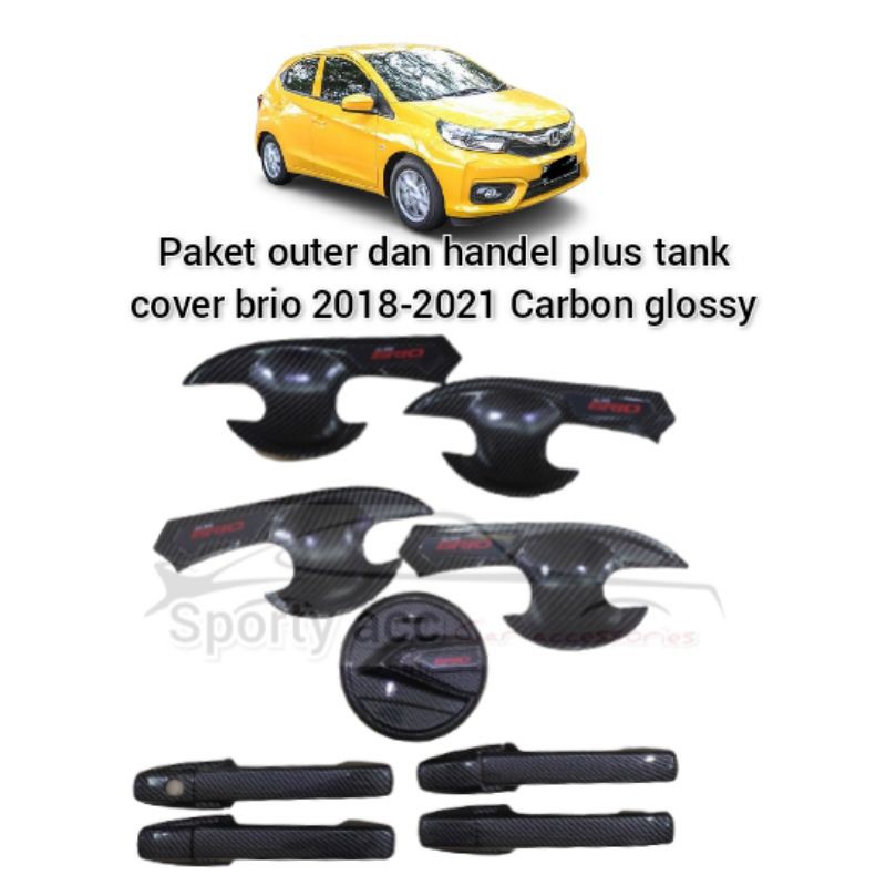 Paket outer dan cover handel plus tank cover allnew brio carbon 5D