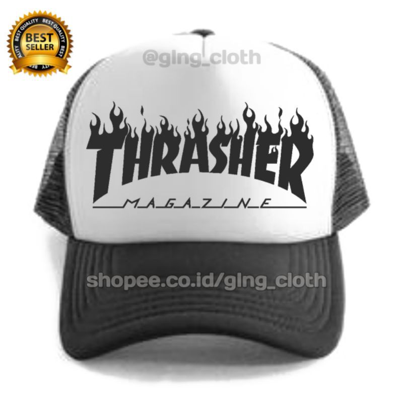 Topi Thrasher - Topi Trucker Thrasher | Black & White