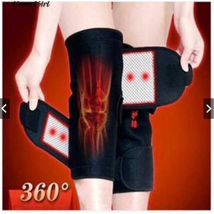 Sabuk Terapi Pemanas Lutut / Magnetic Therapy Self Heating Knee Pads Sepasang