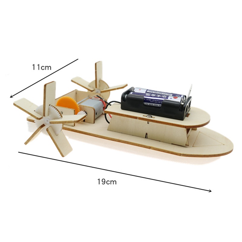 Mainan Rakit Perahu Kayu Elektrik DIY Untuk Edukasi Sains Anak