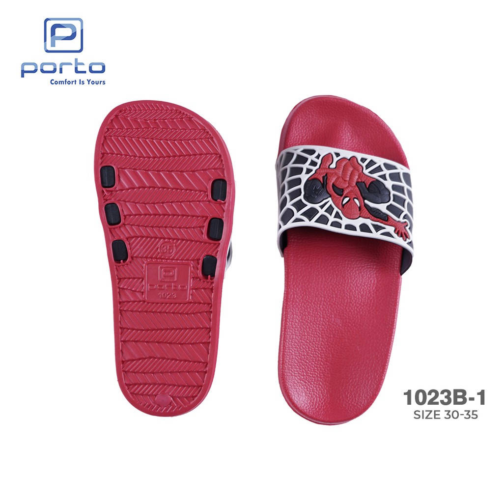 gos PORTO 1023B-1 Sandal Selop Anak Laki 5-8 Tahun Kartun Anti Slip Nyaman Terbaru